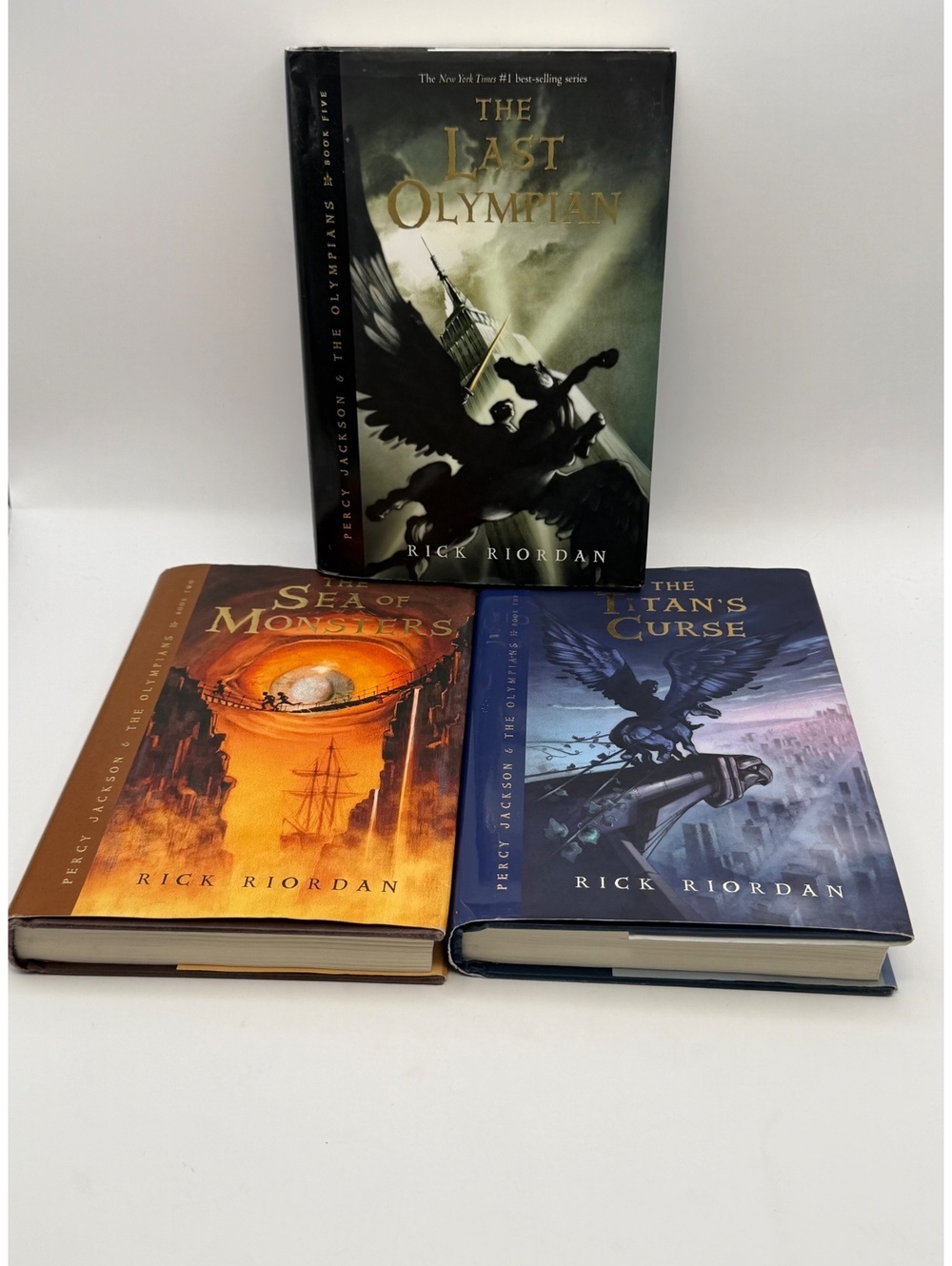 Percy Jackson and the Olympians hardcover books set of 3